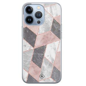 iPhone 13 Pro siliconen hoesje - Stone grid