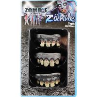 3x stuks zombie tandjes/tanden/gebitjes voor carnaval - thumbnail