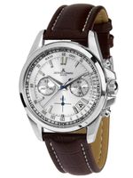 Horlogeband Jacques Lemans 1-1120 Leder Bruin 22mm - thumbnail