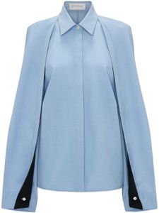 Victoria Beckham chemise à détails plissés - Bleu