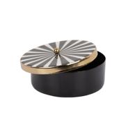 Candy Swirl - Ronde Opbergdoos Ø20.5 Zwart/Wit