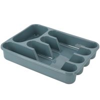 Bestekbak/Keuken Organizer - 5-Vaks - Blauw - 33,5 x 26,5 x 3,5 cm