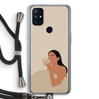 Fresh coffee: OnePlus Nord N10 5G Transparant Hoesje met koord