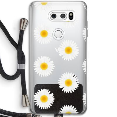 Margrietjes: LG V30 Transparant Hoesje met koord