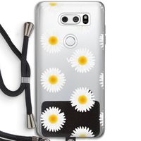 Margrietjes: LG V30 Transparant Hoesje met koord
