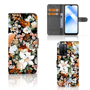 Hoesje voor OPPO A16/A16s/A54s Dark Flowers