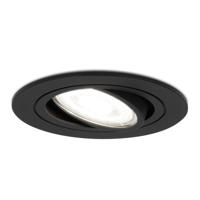 Miro LED inbouwspot - GU10 4 Watt 345 Lumen - 6500K Daglicht wit - Dimbaar - Rond - Kantelbaar - IP20 Voor binnen - Zwart