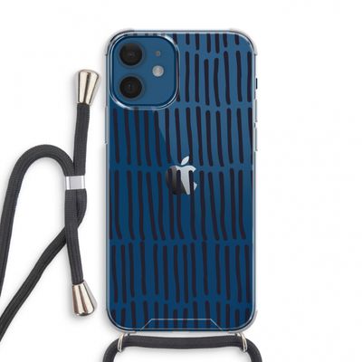 Moroccan stripes: iPhone 12 mini Transparant Hoesje met koord