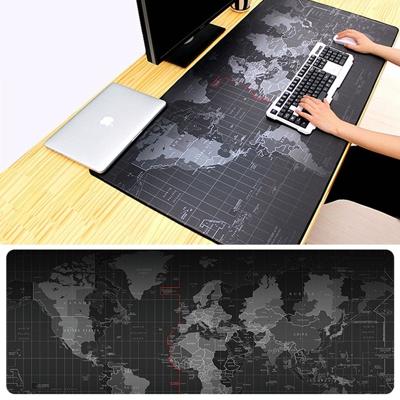 Antislip Wereldkaart patroon zachte soepele Rubber kleding oppervlak spel muismat toetsenbord Mat Afmeting: 80 x 30 cm