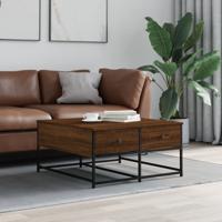 Salontafel 80x80x40 cm bewerkt hout bruin eikenkleur