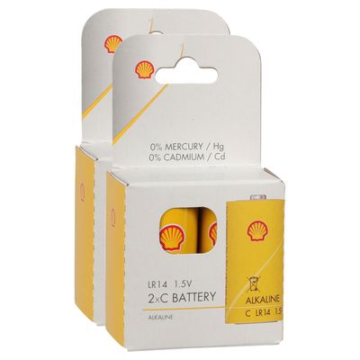 Batterijen Shell - type LR14 - 4x stuks - Alkaline - Longlife