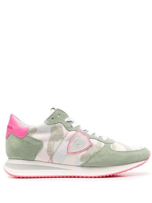 Philippe Model Paris baskets en daim à motif camouflage - Vert