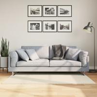 VidaXL Vloerkleed istan hoogpolig glanzend 80x150 cm crèmekleurig