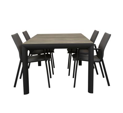 Qopps Kings tuintafel met Fubar stapelbare tuinstoel