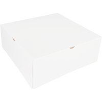 Gebaksdoos | karton | 26x26x10cm | zonder venster | wit | 100 stuks