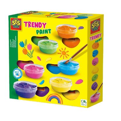 SES Creative Plakkaatverf Trendy 6 Kleuren SES Creative Plakkaatverf Trendy 6 Kleuren