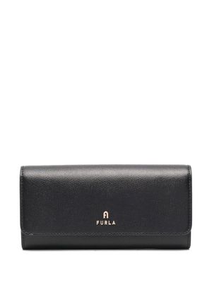 Furla portefeuille continental en cuir grainé - Noir
