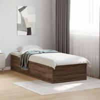 Bedframe bewerkt hout bruin eikenkleur 100x200 cm