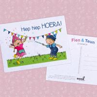 BLOOM your message Fien en Teun Bloeikaart - Hoera