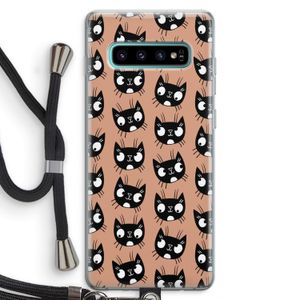 Kat: Samsung Galaxy S10 Plus Transparant Hoesje met koord