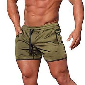 Voor heren Atletische korte broek 3 inch korte broek Trainingsshorts Korte broek Hardloopshorts Trekkoord Elastische taille Effen Kleur Camouflage Kleur Ademend Sneldrogend Korte Casual Fitness Lightinthebox