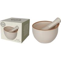 Excellent Houseware Vijzel en mortel aardewerk ø12,7cm