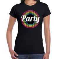 Party verkleed t-shirt zwart voor dames - 70s, 80s disco verkleed outfit