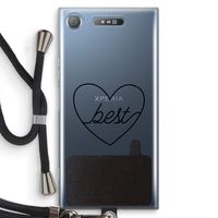 Best heart black: Sony Xperia XZ1 Transparant Hoesje met koord