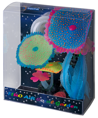 Superfish Fluo Air Coral Garden Blauw - Levendige Aquariumdecoratie met Bubbels Effect