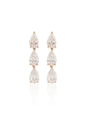 Anita Ko puces d'oreilles en or rose 18ct ornées de diamants