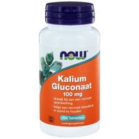 NOW Kalium gluconaat 100 mg (100 tab) - thumbnail