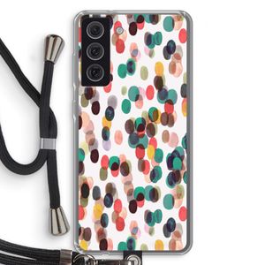 Tropical Dots: Samsung Galaxy S21 FE Transparant Hoesje met koord
