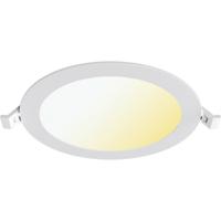 LED Downlight Inbouwspot Dimbaar - Brinton Thin - 12W 1120lm 120° Bundelhoek - Aanpasbare Lichtkleur 3000K-4000K-6500K - IP40 - Rond - Wit - Ø170mm Buitenmaat - Ø150mm Zaagmaat