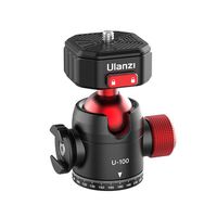 Ulanzi U-100 draaibare statiefkop met balhoofd en Cold Shoe-mount - thumbnail