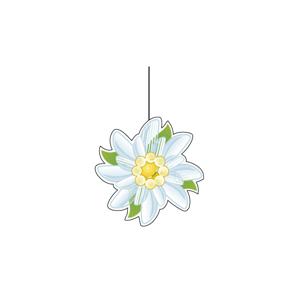 Edelweiss Oktoberfest hangdecoratie 14 cm - Apres Ski thema feestartikelen en versiering