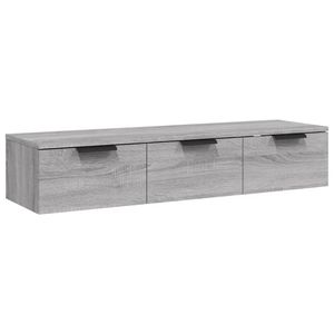 vidaXL Wandkast 102x30x20 cm bewerkt hout grijs sonoma eikenkleurig