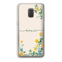 Gele bloemen: Samsung Galaxy A8 (2018) Transparant Hoesje