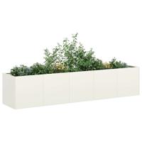 Plantenbak 200x40x40 cm koudgewalst staal wit