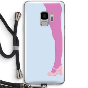 Pink panty: Samsung Galaxy S9 Transparant Hoesje met koord