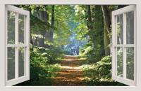 Raam bospad 140x90cm Tuindoek - Customize it