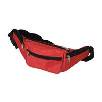 Heuptasje - rood - polyester - 29 x 10 x 6 cm - festival - sport - reizen