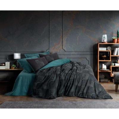 Beddengoedset - 1 dekbedovertrek 220 x 240 cm + 2 kussenslopen 60 x 60 cm - 100% katoen - Blauw