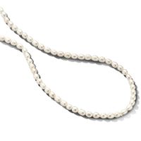 Ketting Parels geelgoud-zoetwaterparel wit 2,8 mm 40-45 cm