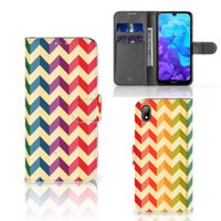 Huawei Y5 (2019) Telefoon Hoesje Zigzag Multi Color - thumbnail