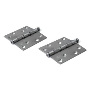 6x stuks kogellagerscharnier / deurscharnieren RVS met rechte hoeken 8,9 x 8,9 x 2,4 cm