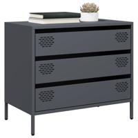 Dressoir 68x39x58,5 cm koudgewalst staal antracietkleurig