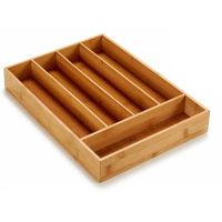 Bamboe basics houten besteklade/bak van 35.5 x 25.5 x 5 cm