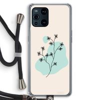 Love your petals: Oppo Find X3 Transparant Hoesje met koord