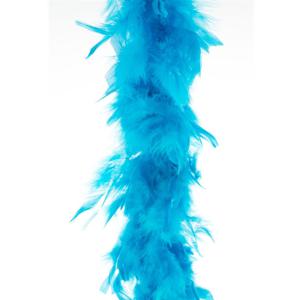 Carnaval verkleed veren Boa - kleur turquoise blauw - 2 meter - Verkleedkleding accessoires