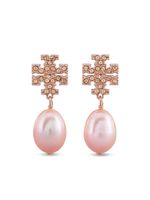 Tory Burch boucles d'oreilles Kira serties de perles - Rose - thumbnail